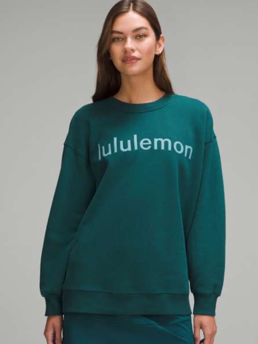 Lululemon Perfectly Oversized Crew Fleece Storm Teal